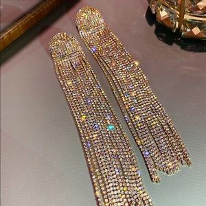 Lovely star long earrings  gold or silver